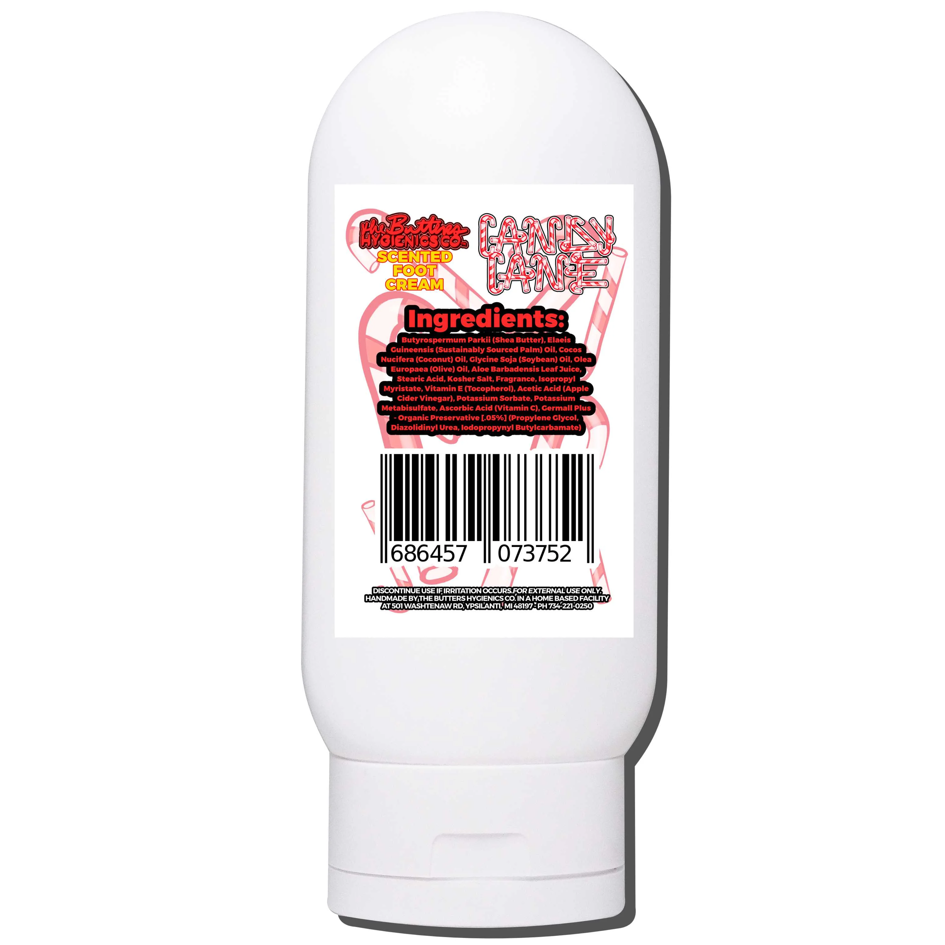 Candy Cane Foot 🦶 Cream w/ Shea & Peppermint - Image 3