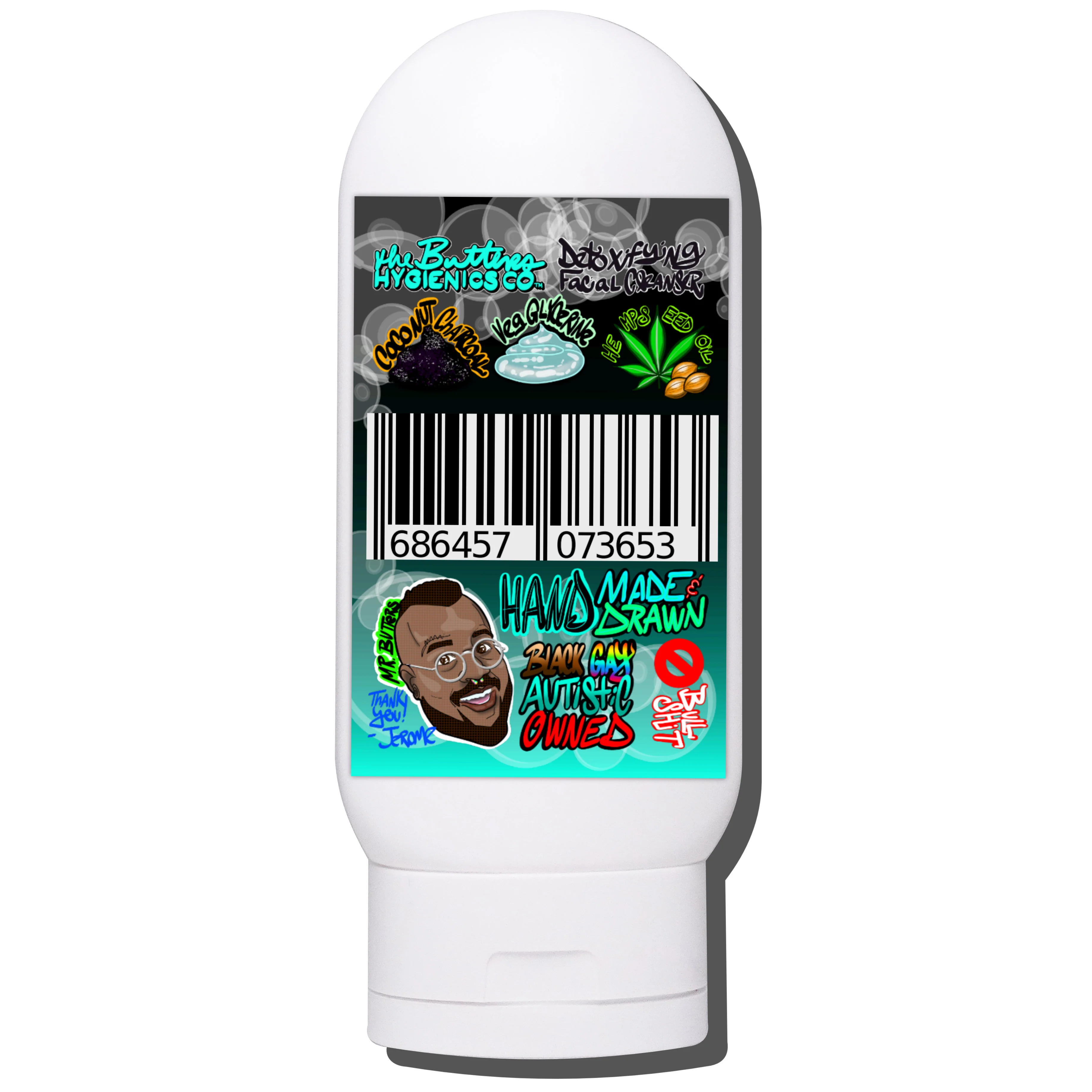 Detoxifying Facial Cleanser w/ Coconut Charcoal x Hempseed (no fragrance) - Image 6