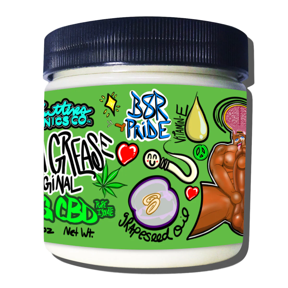 Palm Grease CBD - Original Recipe | CBD Extra Thick Lube for Masturbation & Fisting | Grapeseed & Sustainable Palm Butter - Image 7