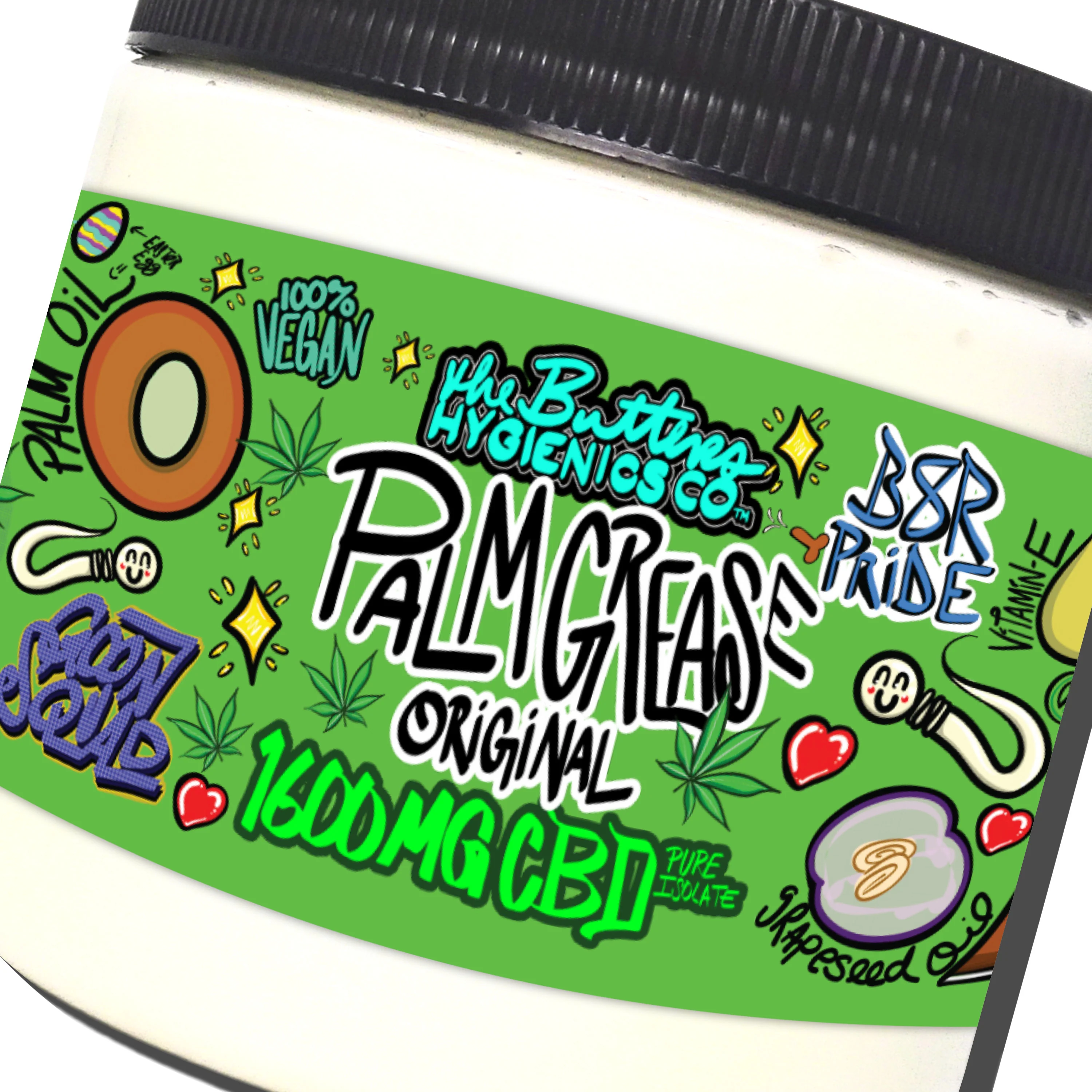 Palm Grease CBD - Original Recipe | CBD Extra Thick Lube for Masturbation & Fisting | Grapeseed & Sustainable Palm Butter - Image 9