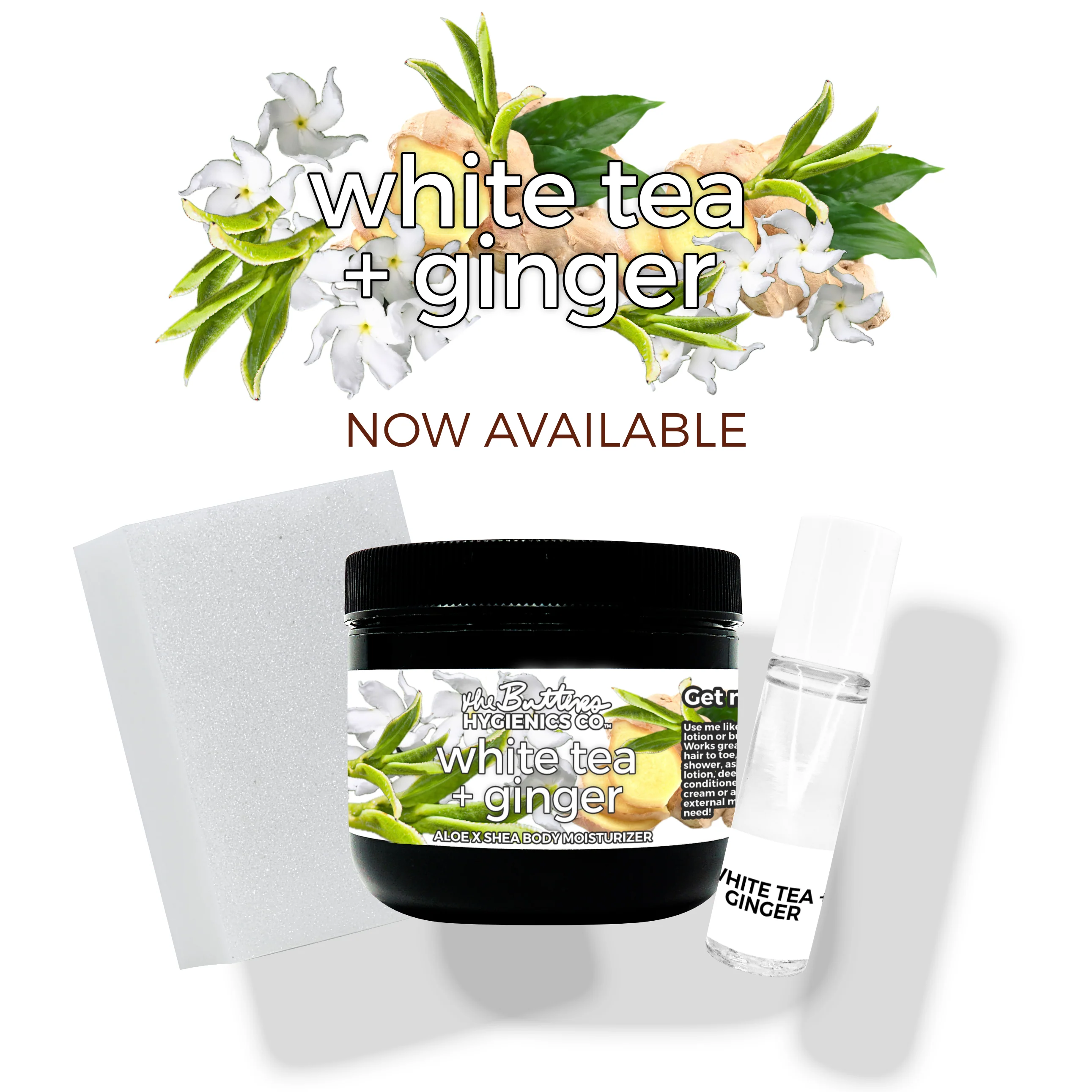 White Tea + Ginger #75 "Focus & Fortitude" - Aloe X Shea Body Moisturizer *Scent of the Year 2026* - Image 4